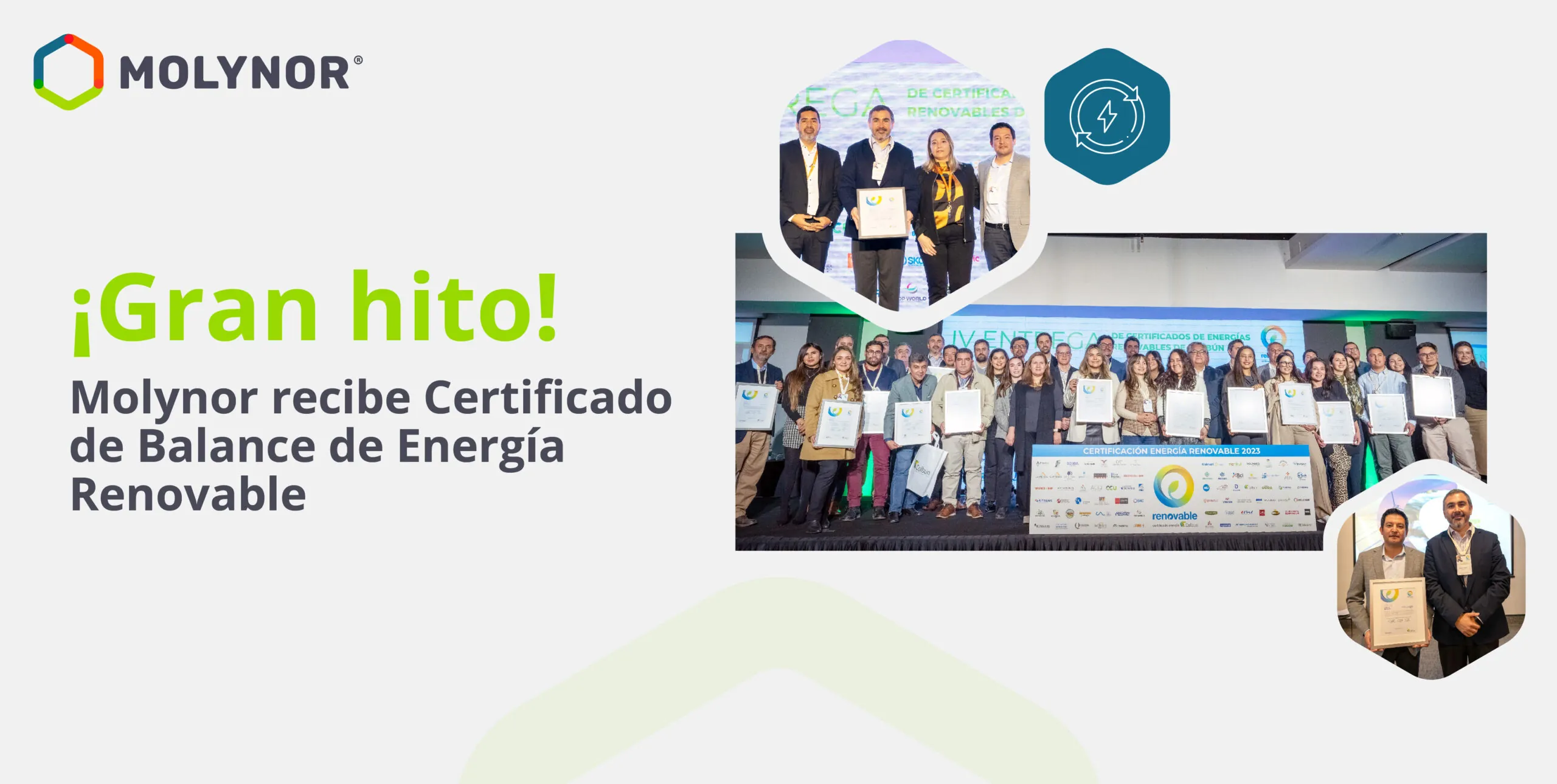 ¡Gran hito! ¡Molynor recibe Certificado de Balance de Energía Renovable!