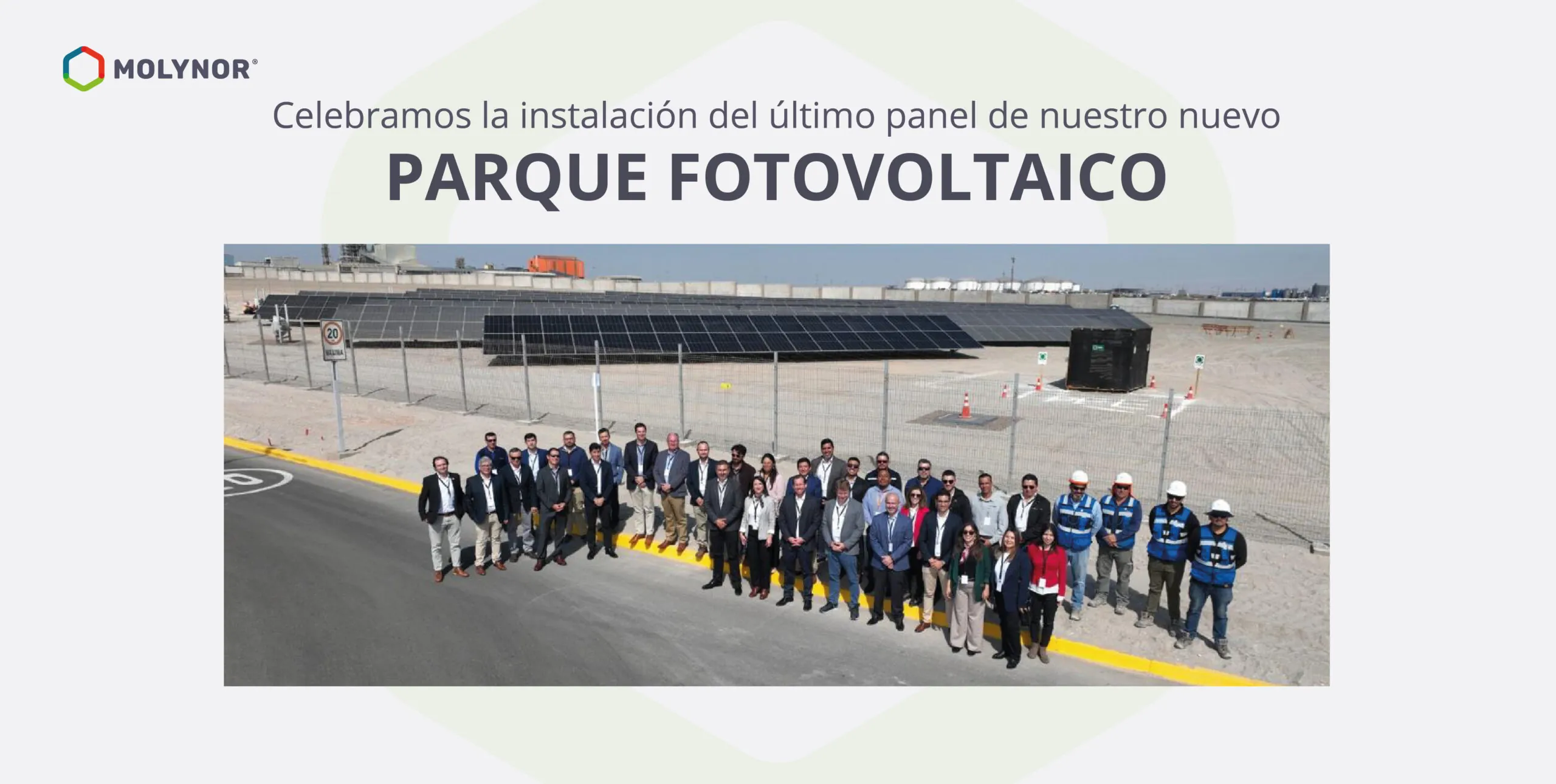 Molynor da un paso hacia un futuro más sostenible con la instalación del nuevo parque fotovoltaico